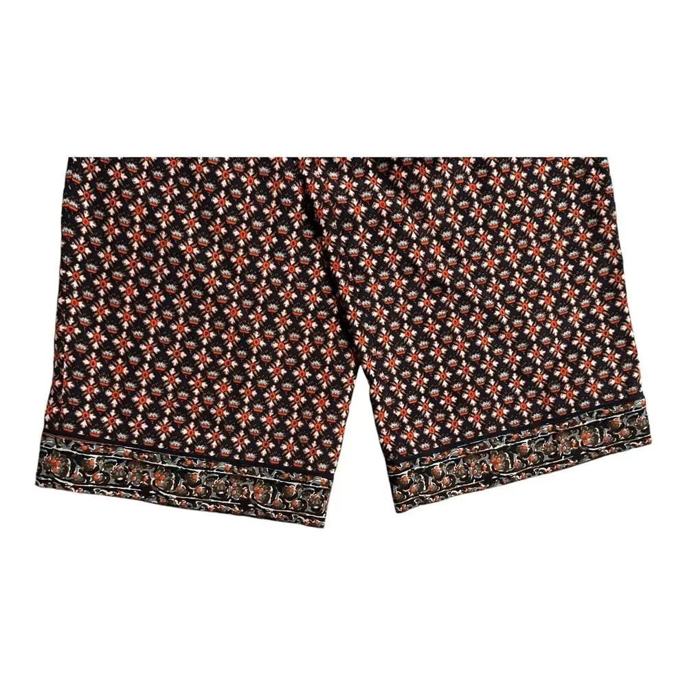 Tory Burch Women's Size 4 Elastic Waist Silk Summer Pants Floral Multicolor‎